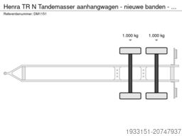 Henra TR N Tandemasser aanhangwagen - nieuwe banden -...