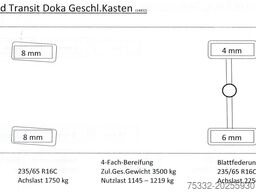 Ford Transit Doka Mixto lang hoch Klima AHK