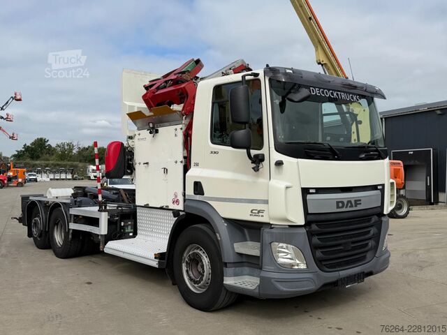 Μεταφορά εμπορευματοκιβωτίων DAF CF 330 6x2 ZEILADER+KETTINGSYSTEEM