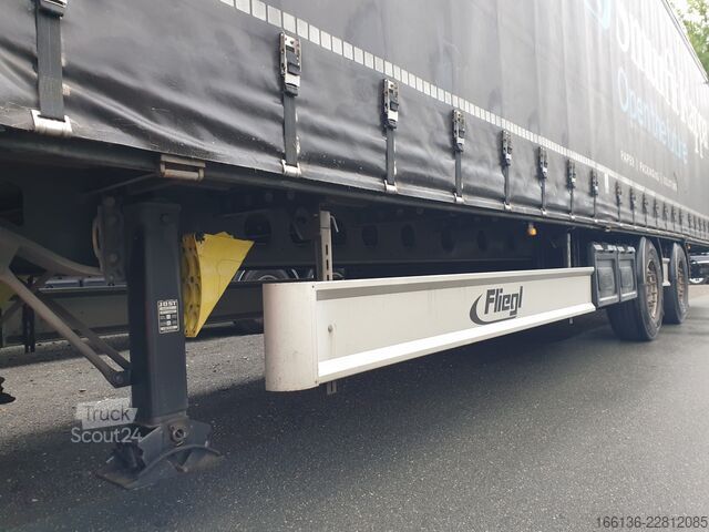 Odprta polprikolica s ponjavo Fliegl 2-Achs Gardine TWIN Standard Xtra-Long