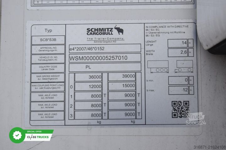 Semiremorcă frigorifică SCHMITZ CARGOBULL SKO FP 60 ThermoKing SLXi 300
