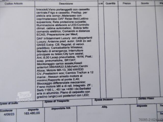 Trattore stradale standard DAF XG 530