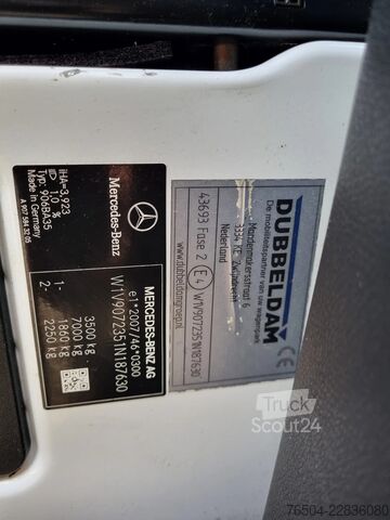 Važiuoklė su kabina Mercedes-Benz Sprinter 319 CDI Chassis cabine DC 6 Zits Euro 6E