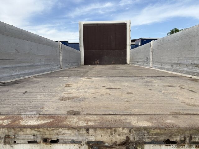 Wechselbrücke kapalı kasa ileSektör arayüz platformu ileKabuk değiştirilebilen platform şasisi Krone BDF 7,45m Baustoff Bordwand + Türen