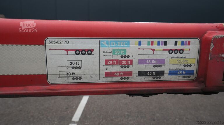  D-tec VCC-01 FLEXITRAILER MULTI CONTAINER CHASSIS