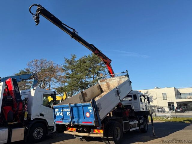 Volquete con grúa MAN TGA 18.320 4X2 TIPPER EURO 4 + CRANE PALFINGER ...