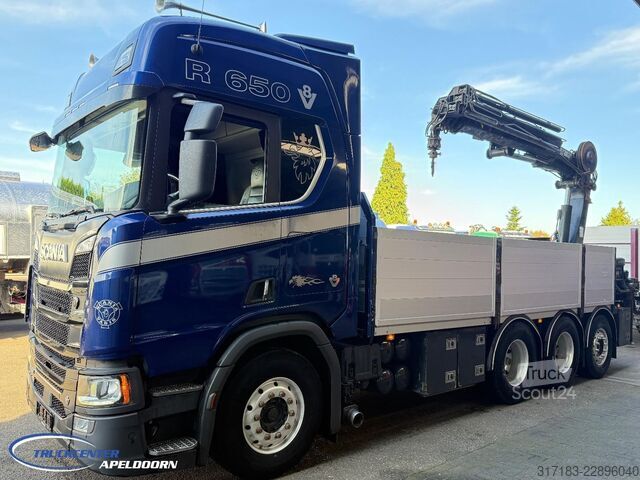 Lastauslautta Scania R650 V8 NGS HIAB 288 EP-5 Hipro, 8x4, Euro 6