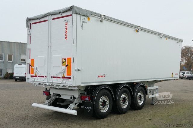 Tipper semitrailer BENALU VN-Bulkliner FL91, Alu, 52m³, Kombitüren, SAF