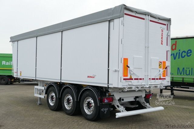 Tipper semitrailer BENALU VN-Bulkliner FL91, Alu, 52m³, Kombitüren, SAF