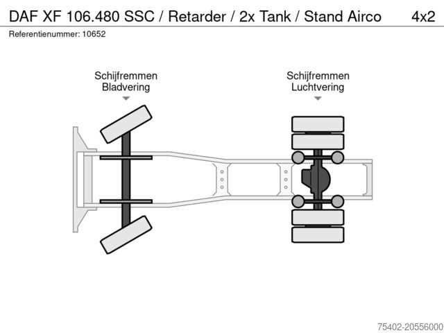 Standard-SZM DAF XF 106.480 SSC / Retarder / 2x Tank / Stand Airco