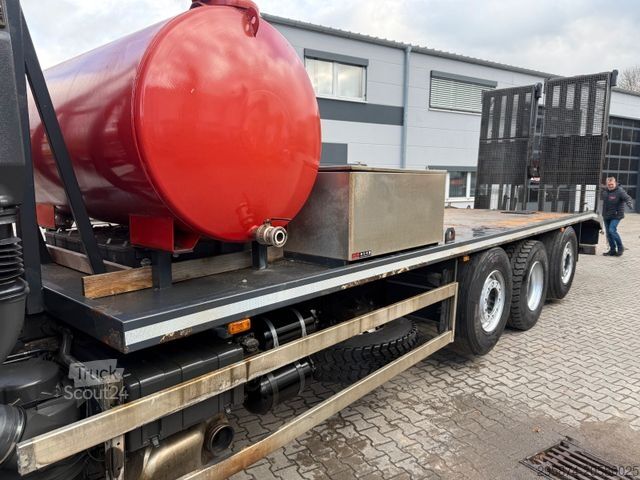 Autotransporter LKW IVECO AS320S50 Baumaschinentransporter hydr. Rampe