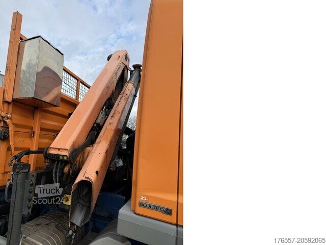 Tresidig tipplastbil Mercedes-Benz Atego 1222 Kipper + Kran PK 7001 A3 Funk