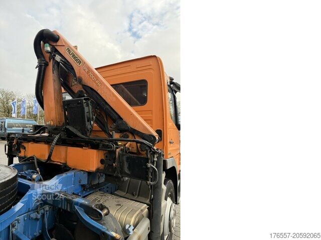Τρίπλευρο ανατρεπόμενο φορτηγό Mercedes-Benz Atego 1222 Kipper + Kran PK 7001 A3 Funk