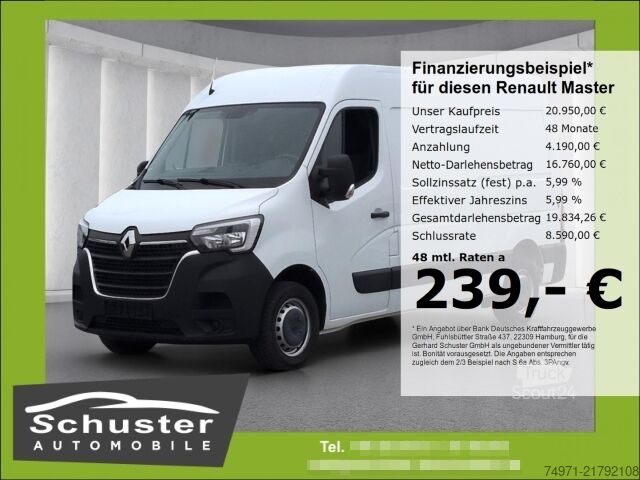Furgão de painéis Renault Master Kasten L2H2 3,3t 2.3D*Klima Blueto 3Sitze