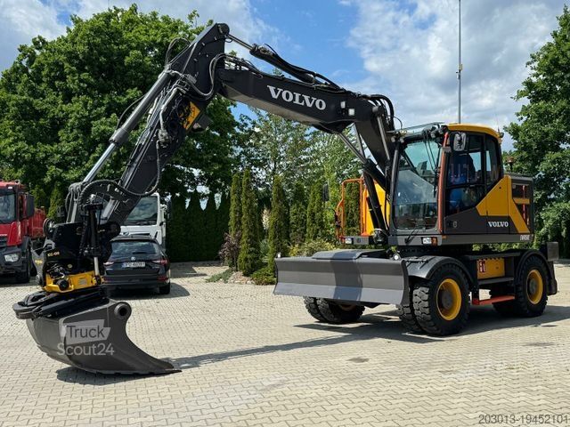 Pelle sur pneus VOLVO EWR150E Mobilbagger mit ROTATOR ENCONG EC319
