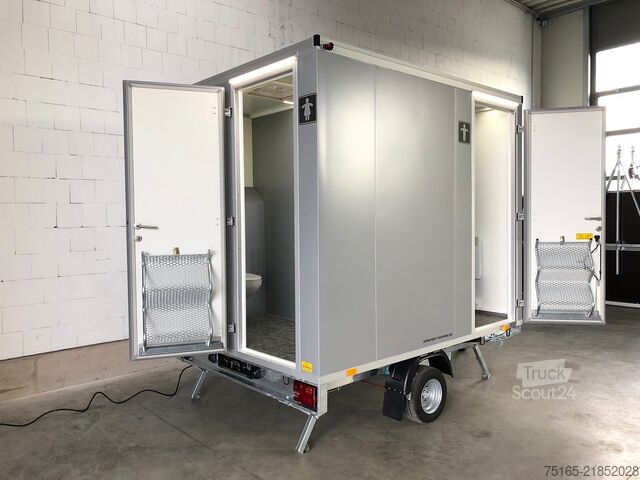 Przyczepa toaletowa Rosemeier VE 1 Damen, 1 Herren+U Max SILVER Toilettenanhänger