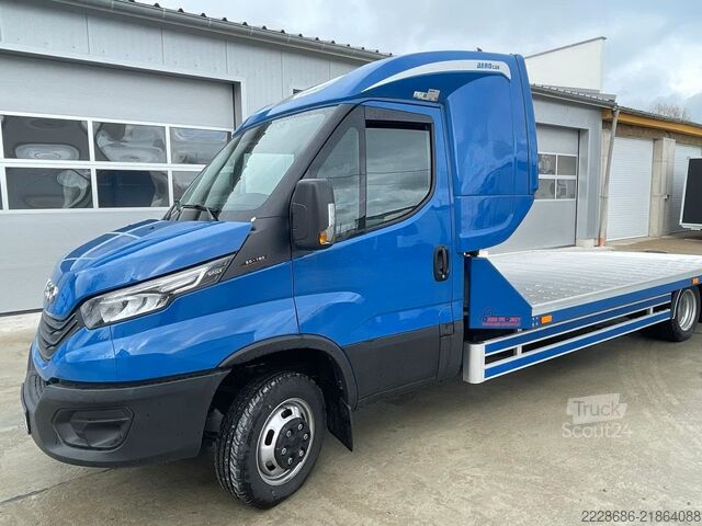 Tauebil umiddelbart tilgjengelig IVECO Daily 50C18 Fahrzeugtransporter Autotransporter + 3-Achser