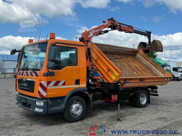 Dreiseitenkipper LKW MAN TGL 12.220 Meiller Atlas Kran 5+6 Steuerk 146TKM