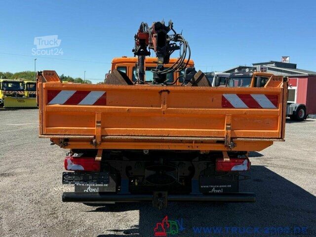 Camion ribaltabile trilaterale MAN TGL 12.220 Meiller Atlas Kran 5+6 Steuerk 146TKM