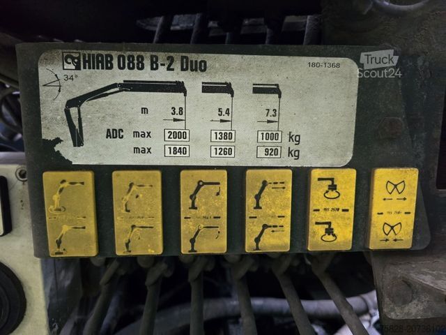 Camión portacontenedores de gancho RENAULT Kerax 420 dci/Kran Hiab 080B-2/ Multilift Haken