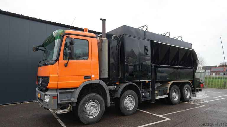 Zuigvoertuig Mercedes-Benz ACTROS 4144 8X4 SEWER VACUUM MANUAL GEARBOX STE...