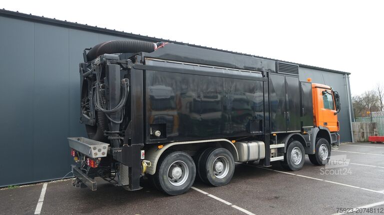 Zuigvoertuig Mercedes-Benz ACTROS 4144 8X4 SEWER VACUUM MANUAL GEARBOX STE...