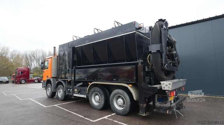 Zuigvoertuig Mercedes-Benz ACTROS 4144 8X4 SEWER VACUUM MANUAL GEARBOX STE...