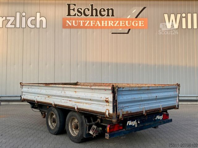 Tristrani nagibni priklopnik FLIEGL TSK 100 | Rampen*Stützbeine*höhenverst. Zugvorr.