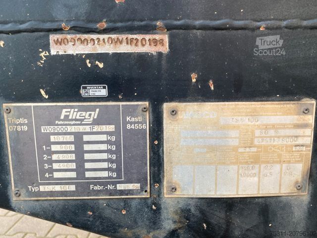 Tristrani nagibni priklopnik FLIEGL TSK 100 | Rampen*Stützbeine*höhenverst. Zugvorr.