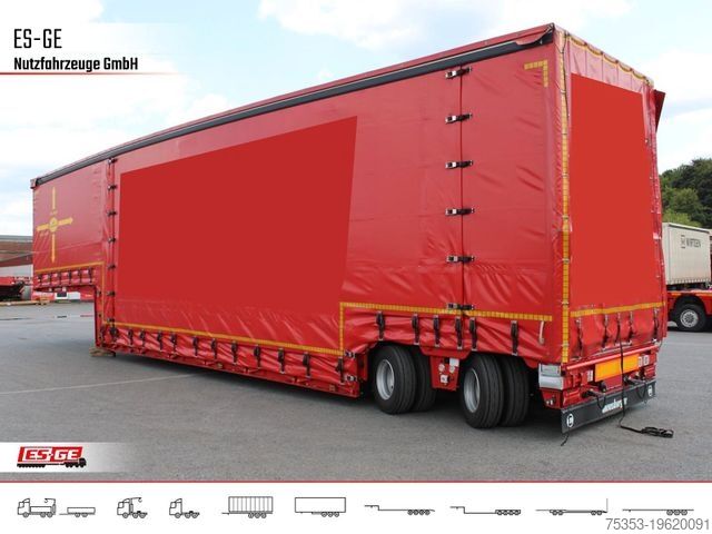Tieflader-Sattelauflieger MEUSBURGER 2-Achs-Jumbo-Tiefbett, verbreiterbar