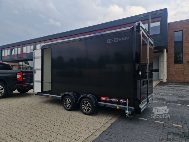 Remorque à caisse Brian James Trailers Box Van 600- Rampe Tür Kombination