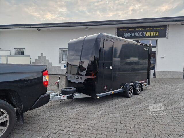 Remorque à caisse Brian James Trailers Box Van 600- Rampe Tür Kombination