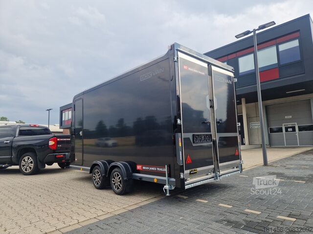 Remorque à caisse Brian James Trailers Box Van 600- Rampe Tür Kombination