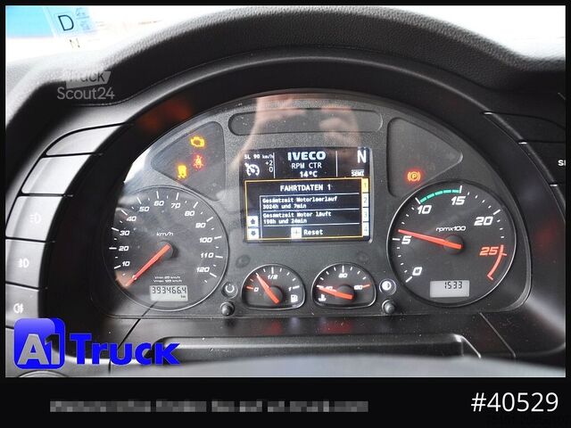 Camión de bebidas IVECO Stralis 460, Orten Schwenkwand Bär LBW, Lenkachse