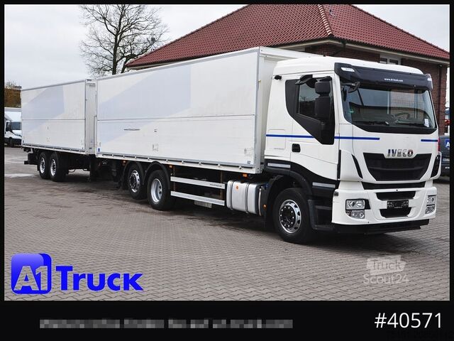 Beverage truck IVECO Stralis 420, Böse Schwenkwand LBW, Lenkachse