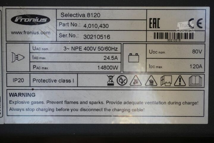 Batería de carretilla elevadora FRONIUS Selectiva 8120 80V/120A EUW