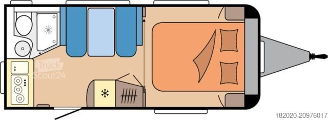 Caravan HOBBY De Luxe 460 SFf 1,5 T AUFL.,DUSCHAUSSTATTUNG