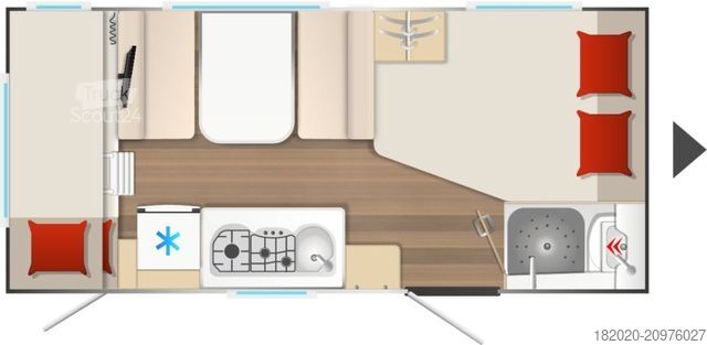 Karavan BÜRSTNER B66 480 TK 1,6 T AUFLASTUNG, ETAGENBETTEN