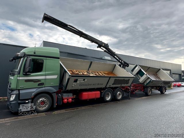 Kipper LKW MERCEDES-BENZ 2545 6x2 Euro6 2-Seiten-Kipper ATLAS 145 KRAN