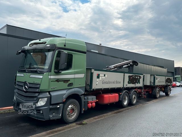 Kipper LKW MERCEDES-BENZ 2545 6x2 Euro6 2-Seiten-Kipper ATLAS 145 KRAN