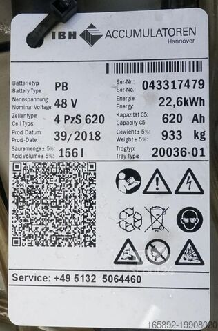 Truckbatteri AIM 48 Volt 4 PzS 620 Ah