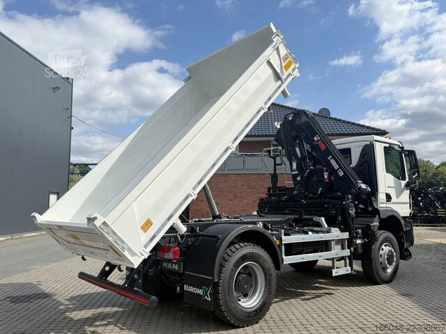 Camion-benne avec grue MAN TGM 18.320 MAN TGM 18.320 4x4 BB EuromixMTP Hia...