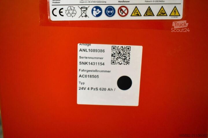 Batteria per carrello elevatore GRUMA 24 Volt 4 PzS 620 Ah