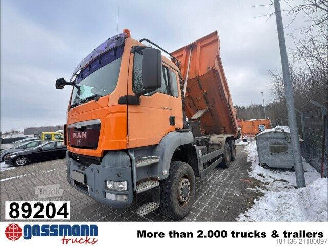 Camion à usage spécial MAN TGS 33.440 6x6 BB, Stahlmulde ca. 12m³, hydr.