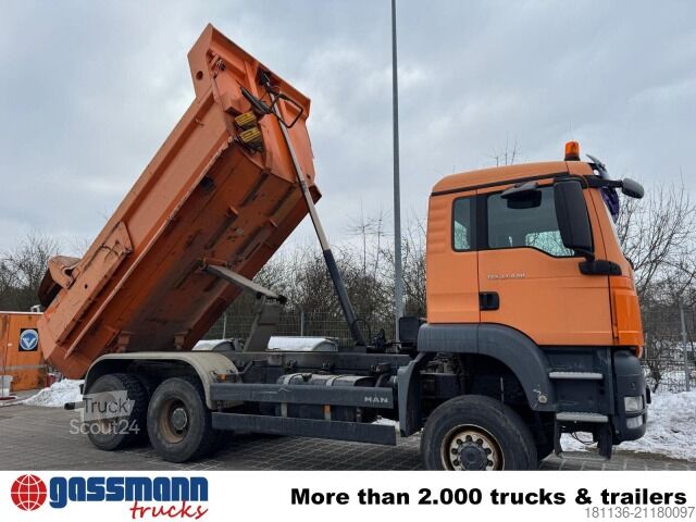 Speciallastbil MAN TGS 33.440 6x6 BB, Stahlmulde ca. 8m³, hydr.