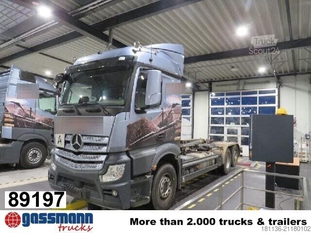 Camion benne à bras amovible Mercedes-Benz Actros 2548 L 6x2, Liftachse, Retarder, Navi,