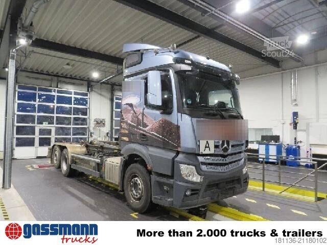 Camion benne à bras amovible Mercedes-Benz Actros 2548 L 6x2, Liftachse, Retarder, Navi,