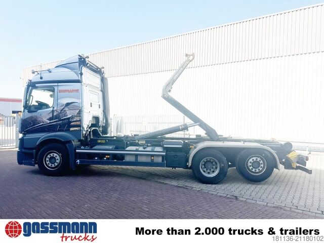 Camion benne à bras amovible Mercedes-Benz Actros 2548 L 6x2, Liftachse, Retarder, Navi,