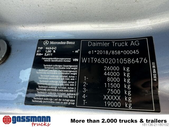 Camion benne à bras amovible Mercedes-Benz Actros 2548 L 6x2, Liftachse, Retarder, Navi,