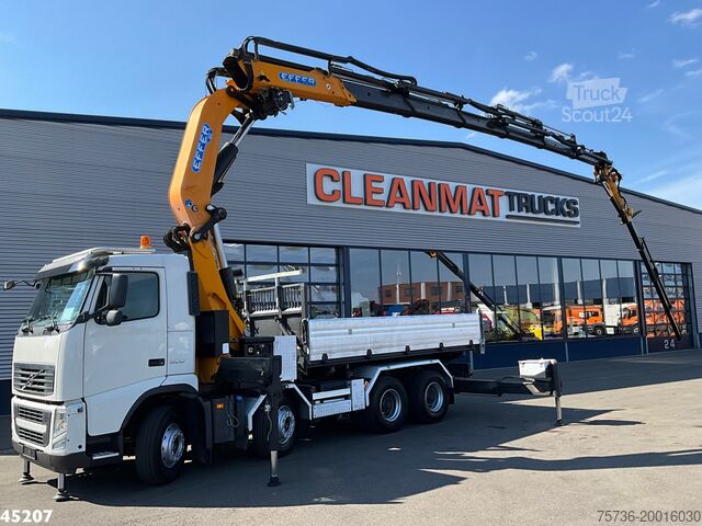 3-stranski nakladalnik Volvo FH 500 8x4 Effer 65 Tonmeter laadkraan + Fly-Jib